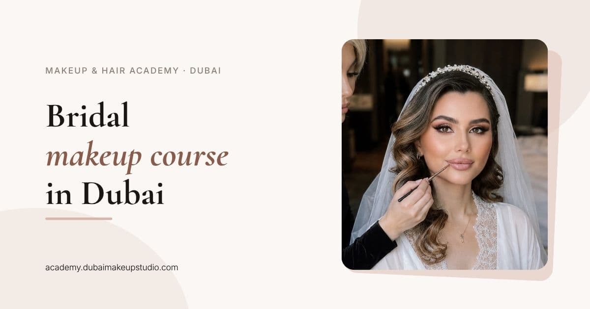 Bridal Makeup Course in Dubai: What to Expect and Why It Pays Bride having bridal makeup applied during a bridal makeup course in Dubai at Makeup Studio Academy